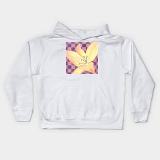 Lily Flower in coloured pencil Kids Hoodie